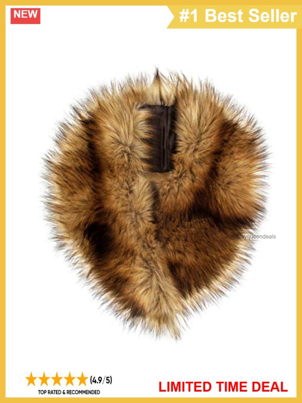 Faux Fur Scarf Wrap Women Winter Collar Shawl Stole